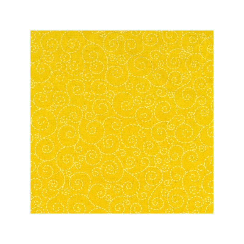 Yellow Stitch Scroll-bavlněná látka Timeless Treasures - 1