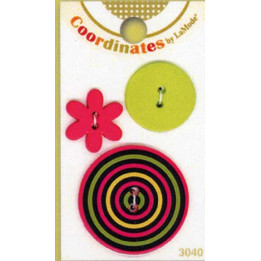 Plastové knoflíčky - Coordinates Hoops  - 1