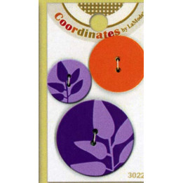 Plastové knoflíčky - Coordinates Purple Silhouette  - 1