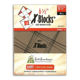 Pravítko na patchwork X Block Tool 6-1/2in X-BLOCKS BY PATRICIA PEPE - 1