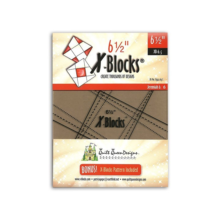 Pravítko na patchwork X Block Tool 6-1/2in X-BLOCKS BY PATRICIA PEPE - 1