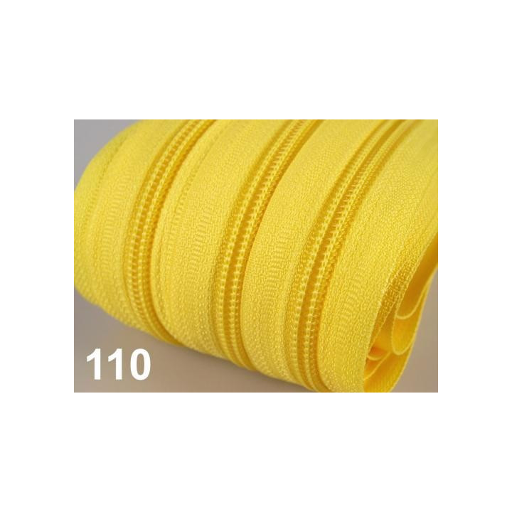 Zip spirálový 5mm metráž POL- žlutá  - 1