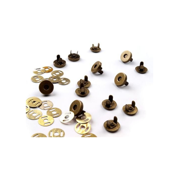 Magnetické zapínání  Ø 18mm - staromosaz  - 1