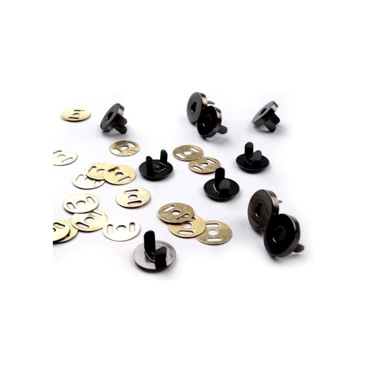 Magnetické zapínání  Ø 18mm - černý nikl  - 1