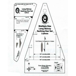 LONG SKINNY SASHING STAR TEMPLATE SET Marti Michell - 1