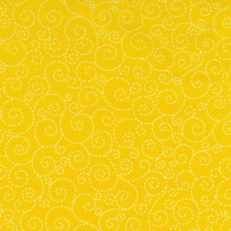 Yellow Stitch Scroll-bavlněná látka Timeless Treasures - 1