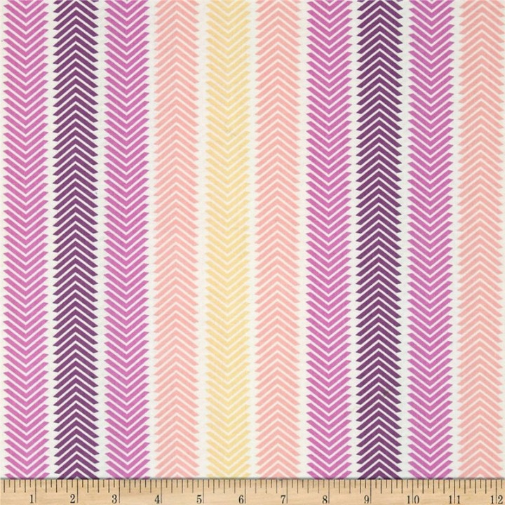 Wildberry Chevron Stripe-bavlněná látka CAMELOT FABRICS - 2