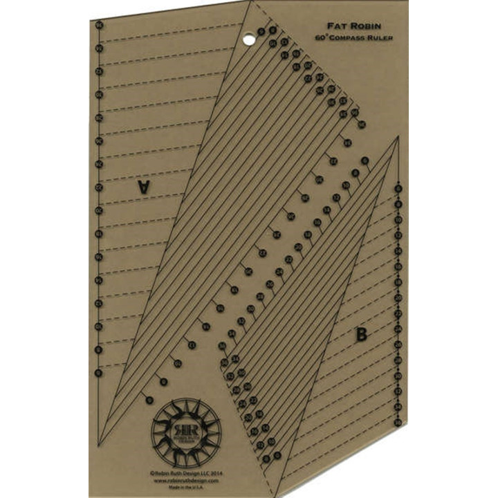 Pravítko RULER AND BOOK FAT ROBIN COMPASS ROBIN RUTH DESIGN - 3