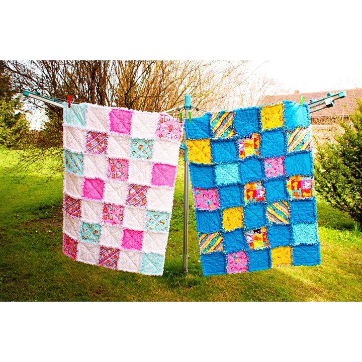 PRODÁNO- DĚTSKÁ PATCHWORK RAG DEKA-KOČIČÍ II  - 8