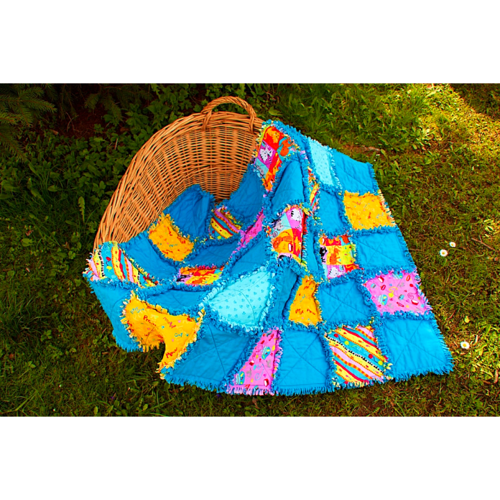 PRODÁNO- DĚTSKÁ PATCHWORK RAG DEKA-KOČIČÍ II  - 5