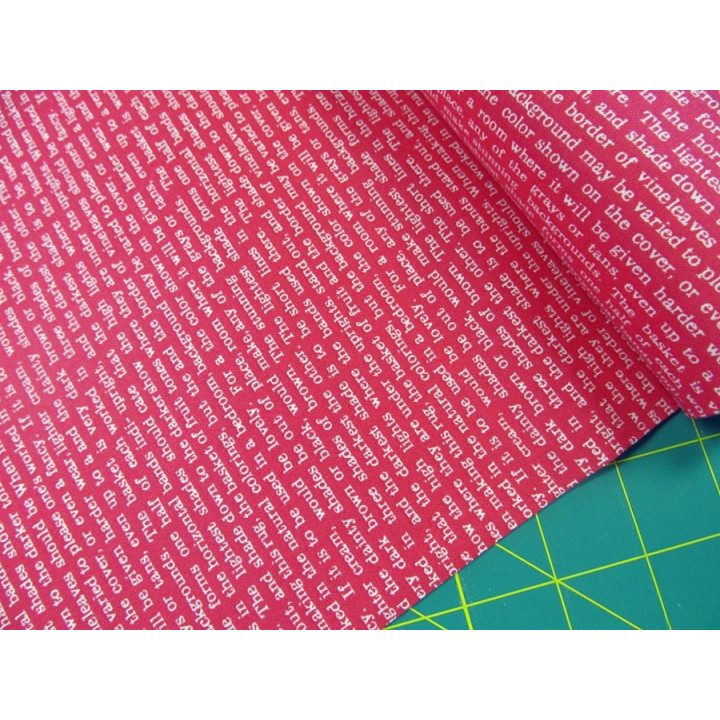 Látka L's Modern Spring-text (pink/bílá) Lecien Japan - 2
