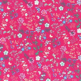 Látka L's Modern Garden - FUCHSIA Lecien Japan - 1