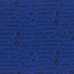 Látka L's Modern Garden - INDIGO GARDEN TEXT Lecien Japan - 1