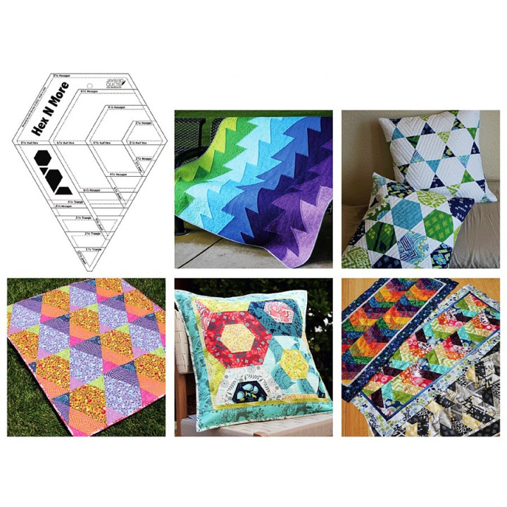 Pravítko na patchwork  Hex N More Ruler Jaybird Quilts - 2