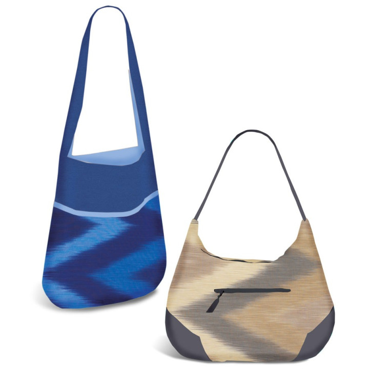 OMBRE LÁTKA - BLUE IKAT Timeless Treasures - 2