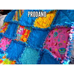 PRODÁNO- DĚTSKÁ PATCHWORK RAG DEKA-KOČIČÍ II  - 1