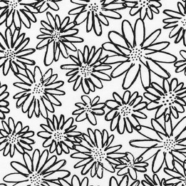SCRUFFY DAISY - BLACK Robert Kaufman - 1