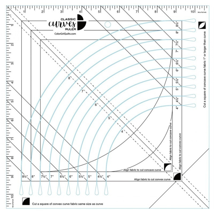 RULER CLASSIC CURVES COLOR GIRL QUILTS - 2