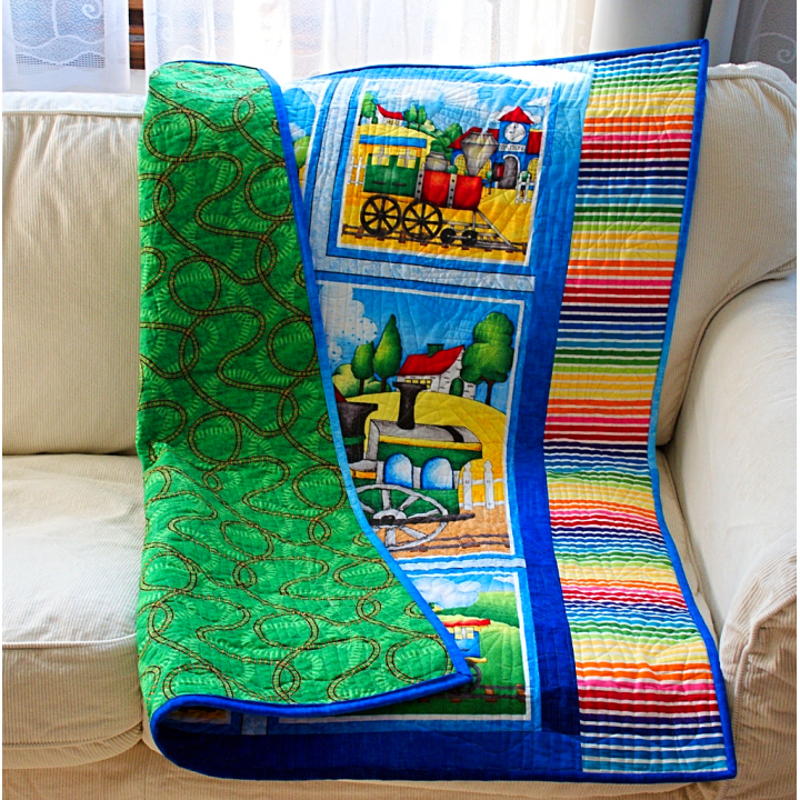Dětská patchwork deka - MAŠINKY  - 2