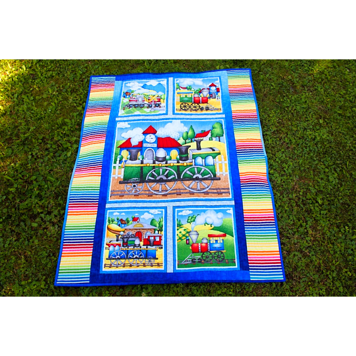 Dětská patchwork deka - MAŠINKY  - 3