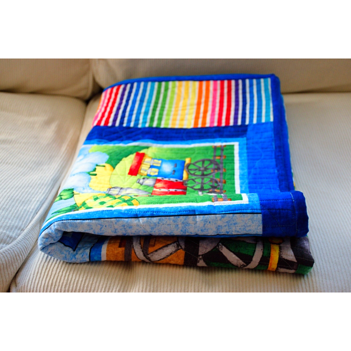 Dětská patchwork deka - MAŠINKY  - 5