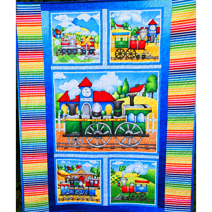 Dětská patchwork deka - MAŠINKY  - 6