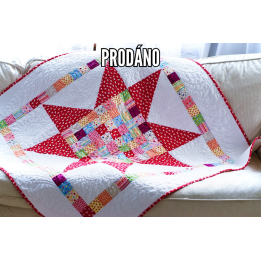 PRODÁNO - PATCHWORK DEKA DĚTSKÁ - BIG STAR  - 1