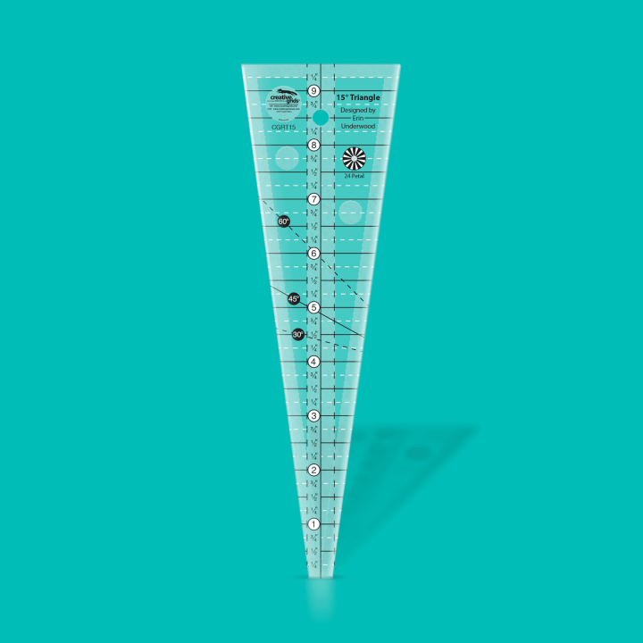 15 DEGREE TRIANGLE  RULER CREATIVE GRIDS - 1