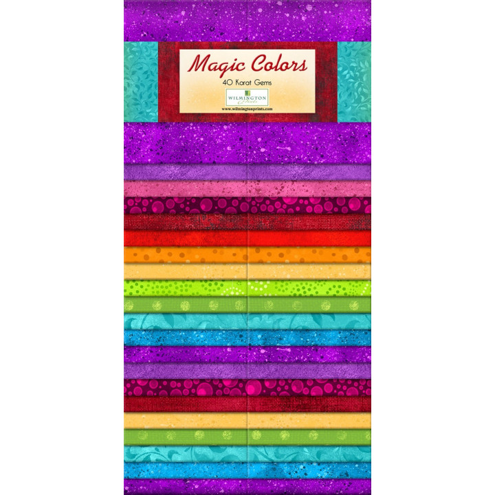MAGIC COLORS - JELLY ROLL 40 ks Wilmington prints  v JELLY ROLLS