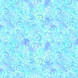 AQUA SWIRLING SPLENDOR - šíře 275 cm