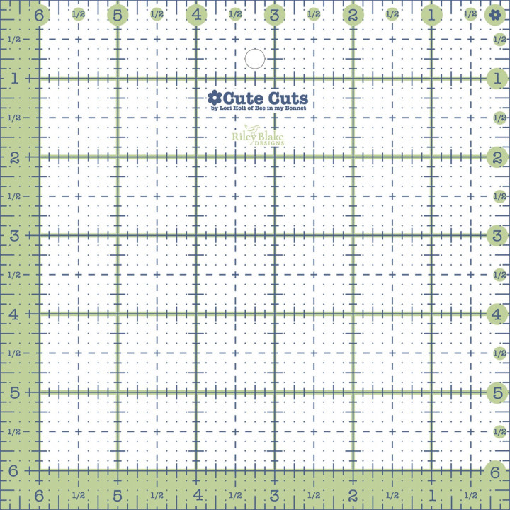 Lori Holt Cute Cuts 6 1/2" Square Ruler